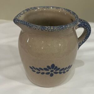 Loomco vintage China stone wear creamer beige and white